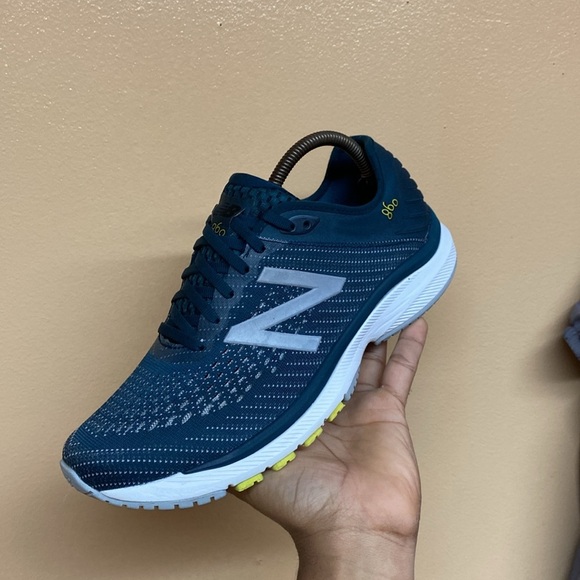 New Balance 860 V10 Running Sneakers Blue Green Volt - Picture 10 of 16